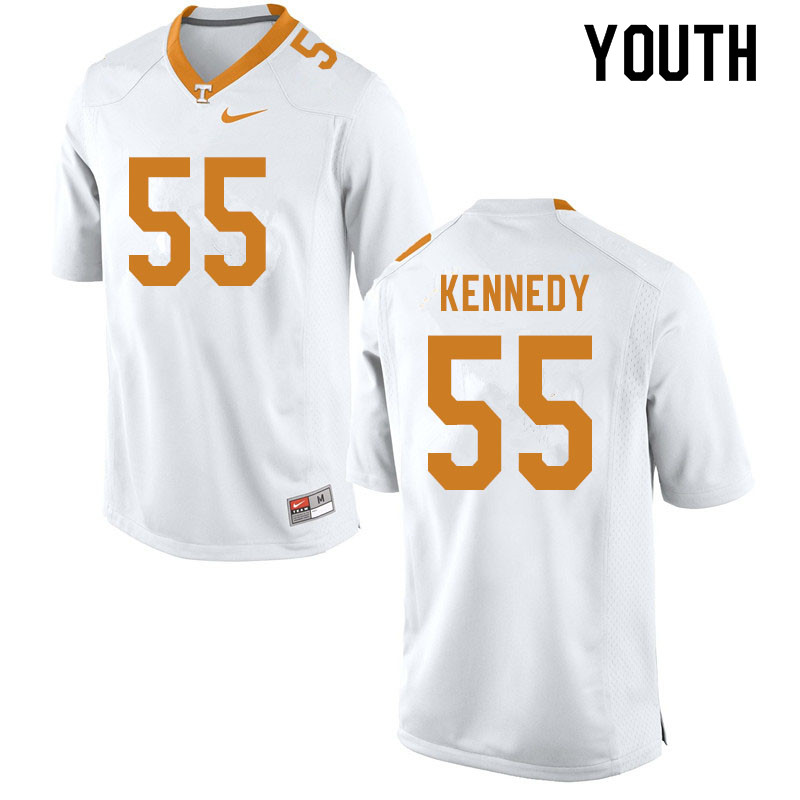 Youth #55 Brandon Kennedy Tennessee Volunteers College Football Jerseys Sale-White - Click Image to Close
